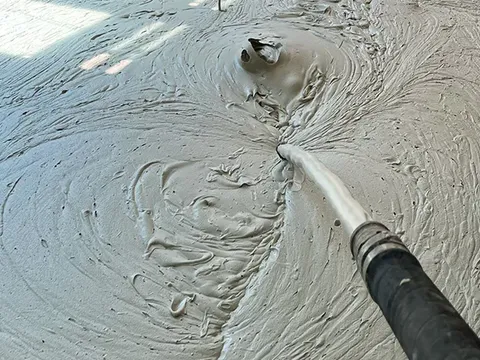 schuimbeton storten als vloer renovatie